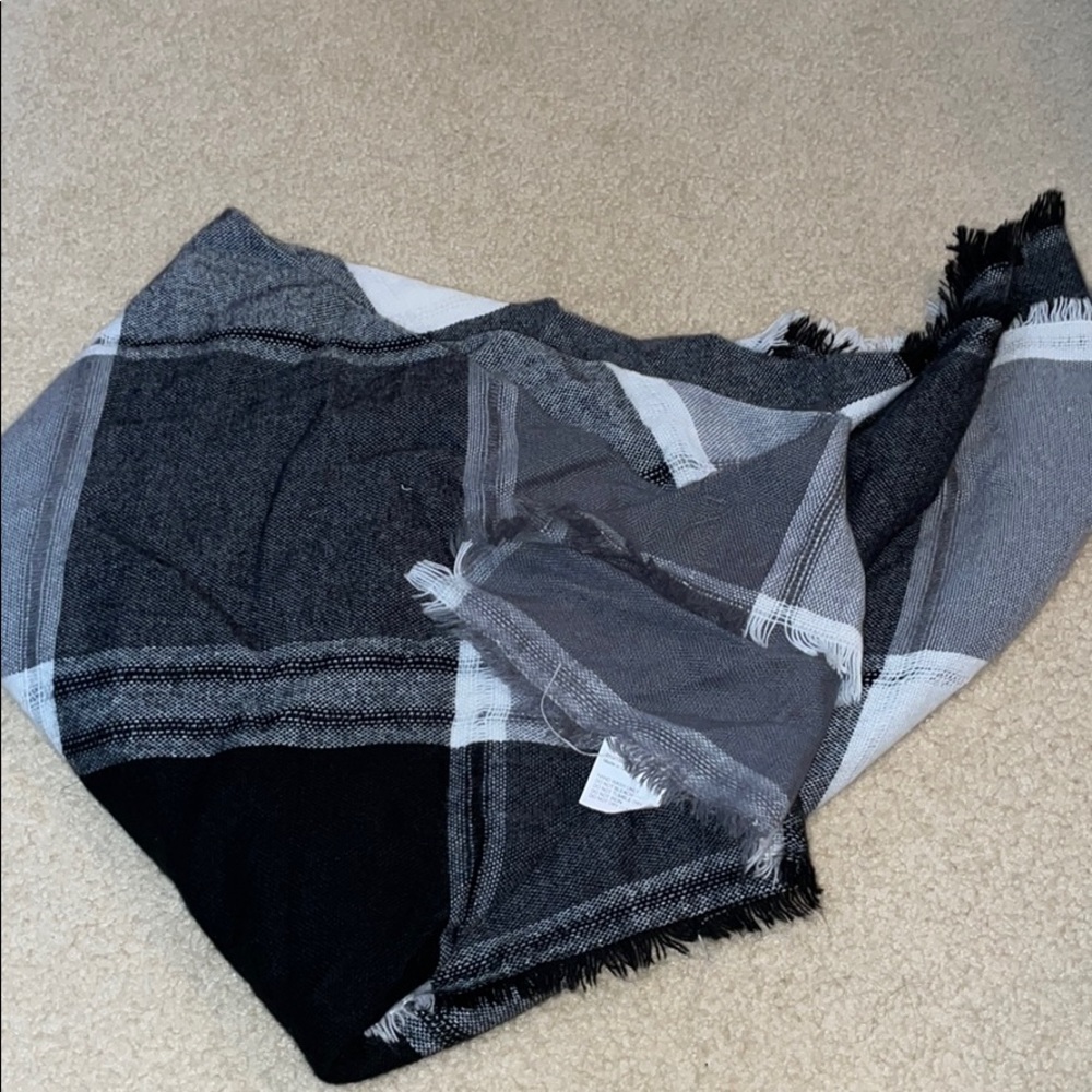 Large plaid scarf
